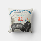 Arrow Boy Bos Nursery Baby Geboorte Stat Beer Hert Kussen (Voorkant)