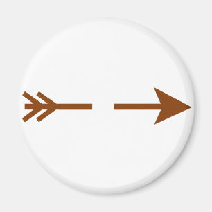 Arrow Brown brak het museum Zazzle Magneet