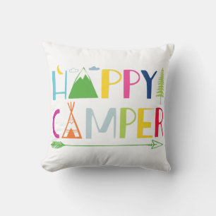 Arrow Camper Happy Summer Camp Camping Gift Mannen Kussen