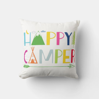 Arrow Camper Happy Summer Camp Camping Gift Mannen Kussen