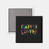 Arrow Camper Happy Summer Camp Camping Gift Mannen Magneet (Voorkant / Achterkant)