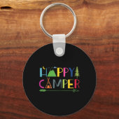 Arrow Camper Happy Summer Camp Camping Gift Mannen Sleutelhanger (Voorkant)