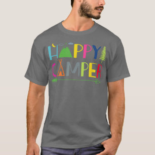 Arrow Camper Happy Summer Camp Camping Gift Mannen T-shirt