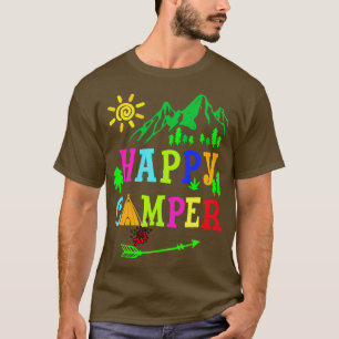 Arrow Camper Happy Summer Camp Camping Mannen T-shirt