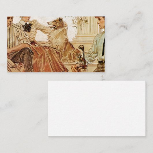 Arrow Collar advertisement, 1910 by Leyendecker Visitekaartje (Voorkant / Achterkant)