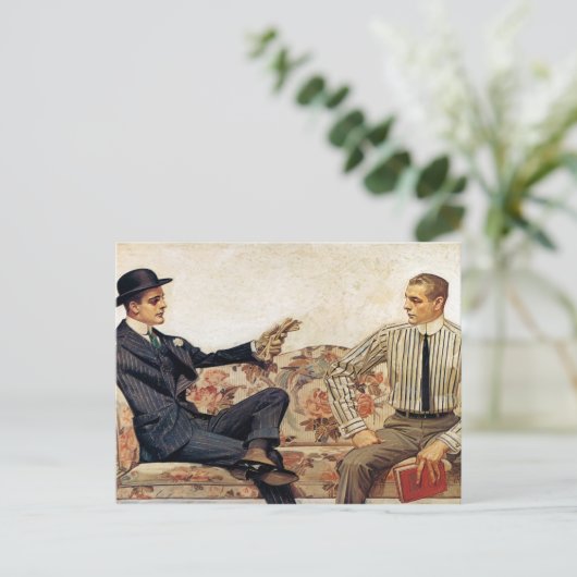 Arrow Collar tegenwerking, 1912 by Leyendecker Briefkaart (Staand voorkant)