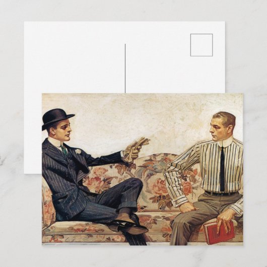 Arrow Collar tegenwerking, 1912 by Leyendecker Briefkaart (Voorkant / Achterkant)