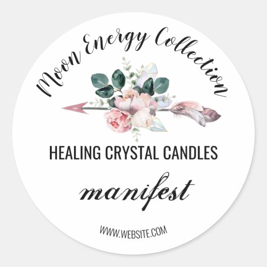 Arrow Crystal Candle Product Labels (Voorkant)