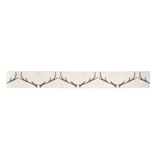 Arrow en Antler Rustic Chic Cream & Blue Satijnen Lint (Voorkant)