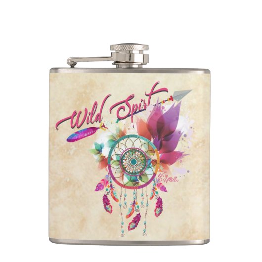 Arrow en Dream Catcher Heupfles (Voorkant)