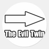 Arrow Evil Twin Ronde Sticker (Voorkant)
