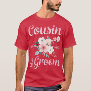Arrow Flower Happy Cousin van de Groom Bride Husba T-shirt
