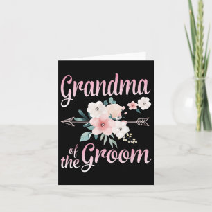 Arrow Flower Happy Grandma van de Groom Bride Husb Kaart