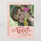 Arrow-fotouitnodiging van Love Kaart (Voorkant / Achterkant)
