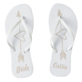 Arrow Heart Brides Wedding Teenslippers (Voetbed)