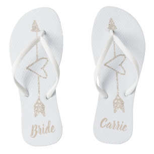 Arrow Heart Brides Wedding Teenslippers