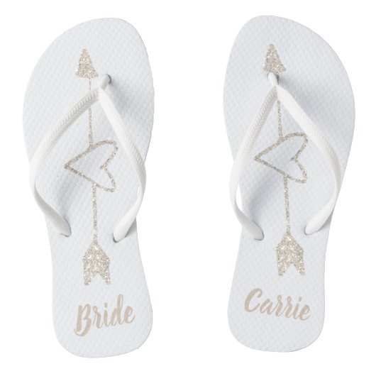 Arrow Heart Brides Wedding Teenslippers (Voetbed)