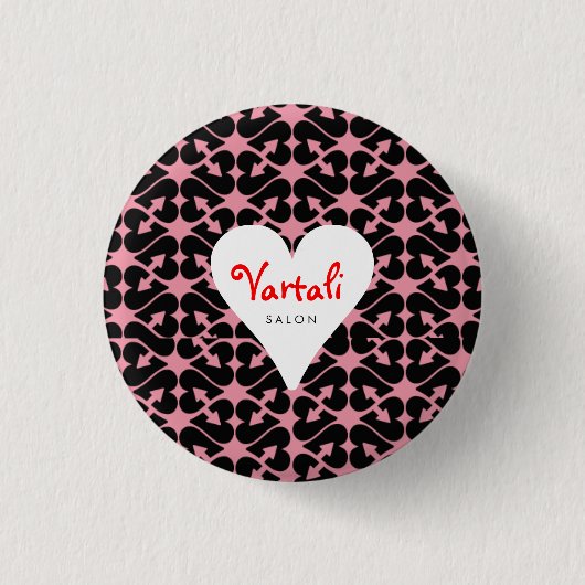Arrow Heart Vartali Round Button (Voorkant)