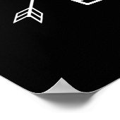 Arrow Home Art Print Black en White Minimal Art (Hoek)