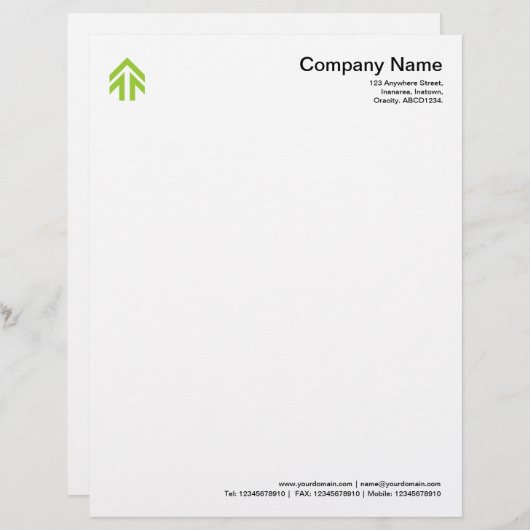 Arrow - Martian Green Briefhoofd Ontwerp (Voorkant / Achterkant)