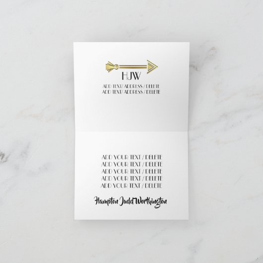 Arrow Notecard Bedankkaart (Binnen)