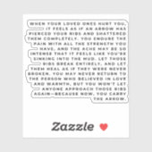 Arrow of Strength – Emotional Quote Sticker (Vel)