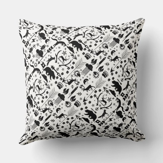 Arrow Pattern New Baby Boy Yellow Grey Owl Kussen (Achterkant)