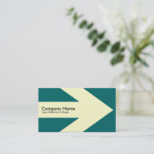 Arrow v3 (Cream) - Blauwgroen groen 006666 Visitekaartje (Staand voorkant)