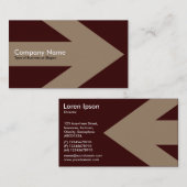 Arrow v3 (crème) - donkerbruin 330000 visitekaartje (Voorkant / Achterkant)