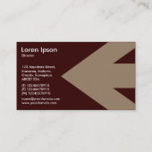 Arrow v3 (crème) - donkerbruin 330000 visitekaartje (Achterkant)