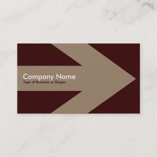 Arrow v3 (crème) - donkerbruin 330000 visitekaartje (Voorkant)