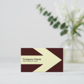 Arrow v3 (crème) - donkerbruin 330000 visitekaartje (Staand voorkant)