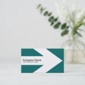 Arrow v3 (wit) - Blauwgroen groen 006666 Visitekaartje (Staand voorkant)