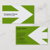 Arrow v3 (wit) - Green 669900 Visitekaartje (Voorkant / Achterkant)