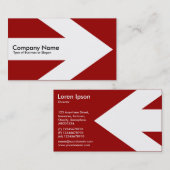 Arrow v3 (wit) - maroon 990000 visitekaartje (Voorkant / Achterkant)