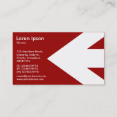 Arrow v3 (wit) - maroon 990000 visitekaartje (Achterkant)