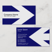 Arrow v3 (wit) - Navy Blue 00066 Visitekaartje (Voorkant / Achterkant)