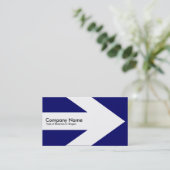 Arrow v3 (wit) - Navy Blue 00066 Visitekaartje (Staand voorkant)