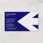 Arrow v3 (wit) - Navy Blue 00066 Visitekaartje (Achterkant)