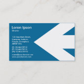 Arrow v3 (wit) - woestijnblauw 006699 visitekaartje (Achterkant)