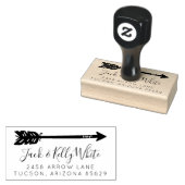 Arrow Wedding Pas getrouwd Retouradres Rubberstempel (Gestempeld)
