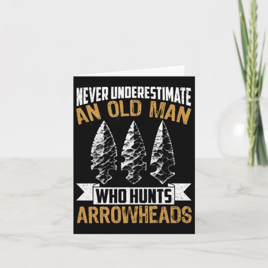 Arrowhead Hunter Shirt Oude Man Opa Arrowhead H Kaart (Voorkant)