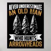 Arrowhead Hunter Shirt Oude Man Opa Arrowhead H Poster (Voorkant)