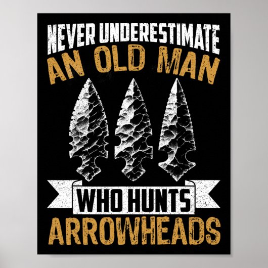 Arrowhead Hunter Shirt Oude Man Opa Arrowhead H Poster (Voorkant)