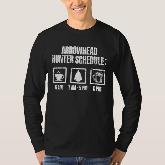 Arrowhead Hunting Collector Schedule Beer Hunter T-shirt (Voorkant)