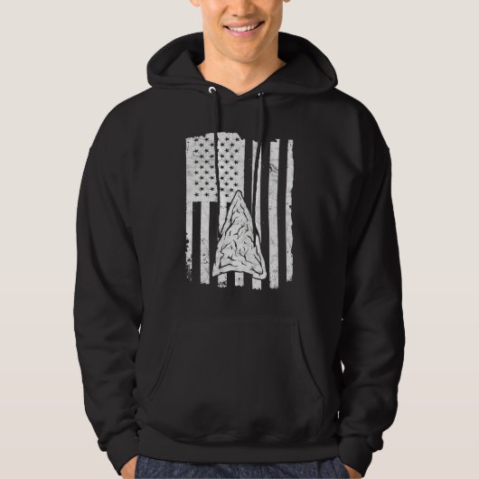 Arrowhead Hunting USA Flag Arrowhead Hunter  1 Hoodie (Voorkant)