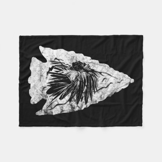 Arrowiad Hunter Indiaas Chief Relic Hunting Native Fleece Deken (Voorkant (Horizontaal))