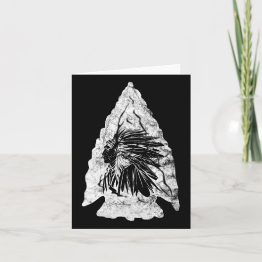 Arrowiad Hunter Indiaas Chief Relic Hunting Native Kaart (Voorkant)