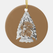 Arrowiad Hunter Indian Chief Relic Hunting Keramisch Ornament (Voorkant)