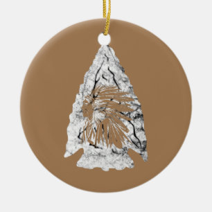 Arrowiad Hunter Indian Chief Relic Hunting Keramisch Ornament